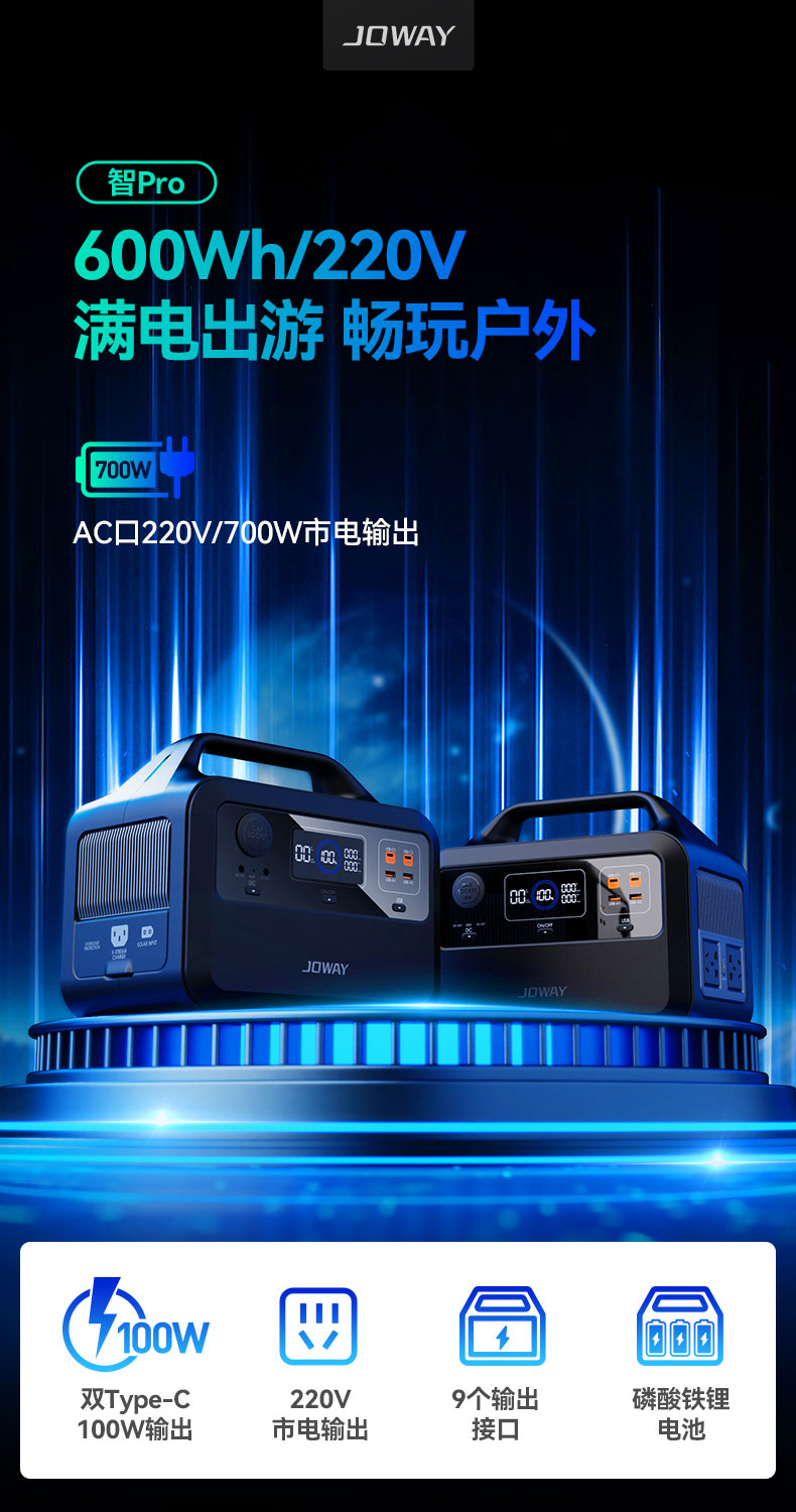HW02 智Pro 600W便携式储能_智ZI系列_深圳市royal皇家88电源有限公司