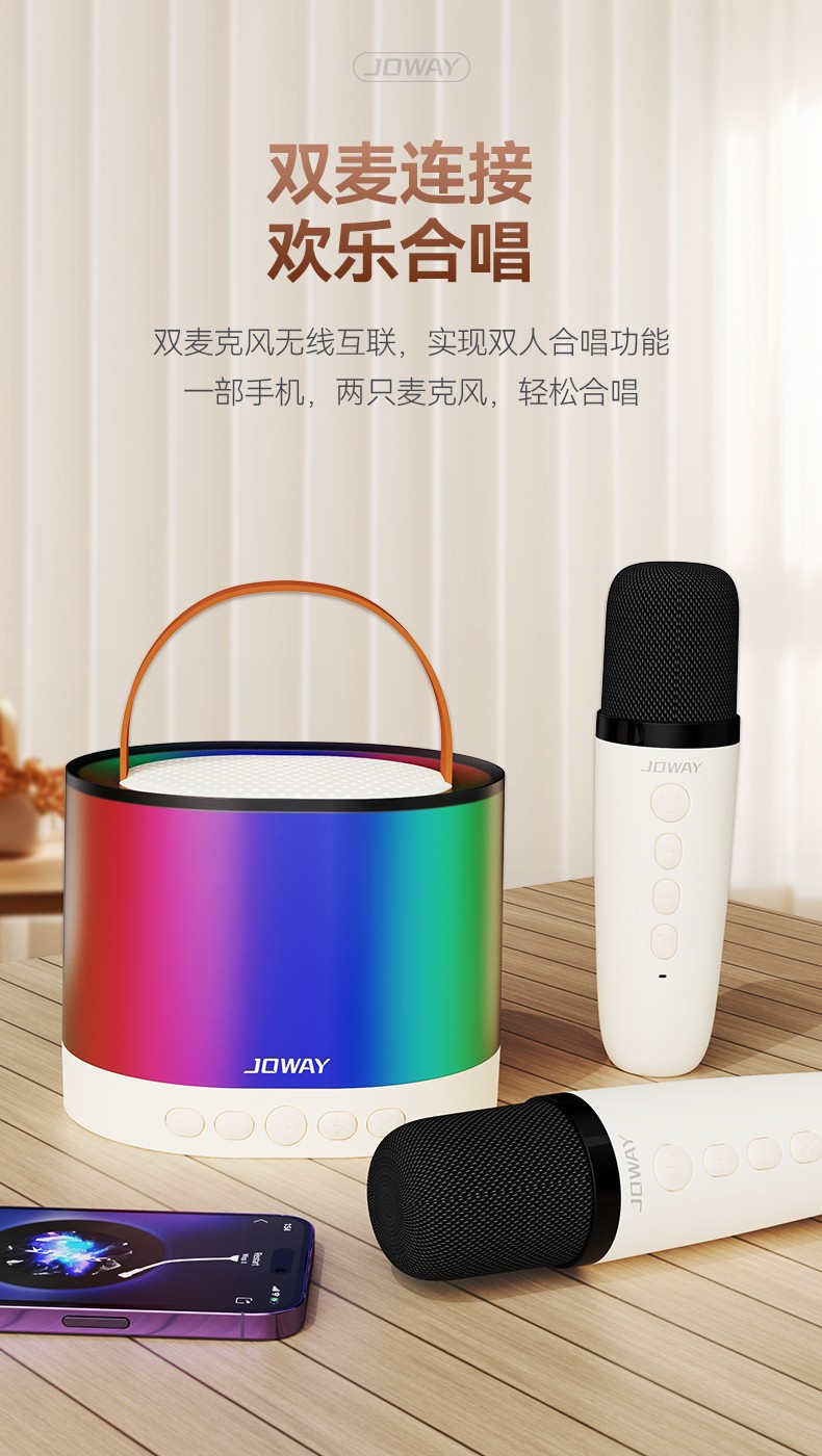 BM216 炫彩K歌蓝牙音箱套装_蓝牙音响_深圳市royal皇家88电源有限公司